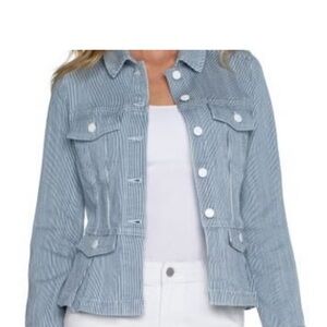 Blue Striped Women's Jacket